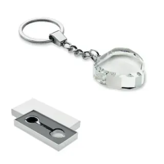 Glass heart award key ring - MO2658 (MOCN#22)